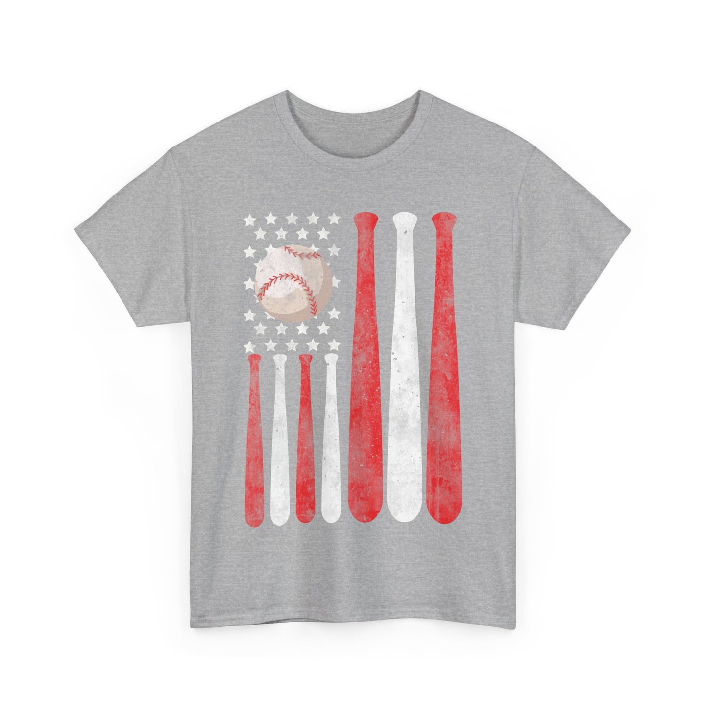 Baseball T-Shirt, Baseball USA Flag, Baseball Player Sports Lovers Men Dad Vintage Shirt