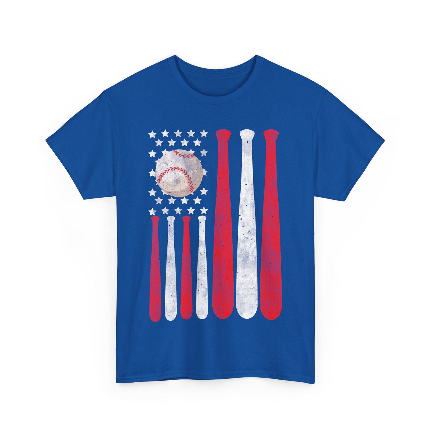 Baseball T-Shirt, Baseball USA Flag, Baseball Player Sports Lovers Men Dad Vintage Shirt